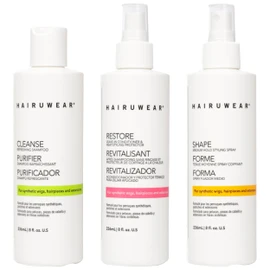 Shampoo & Conditioner Set with Hair Spray - Wig Care for Synthetic Wigs, Hairpieces & Extensions, Full Size (8 Fl Oz Each)