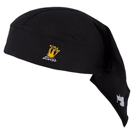 2Stoned Original Classic Biker Bandana Cap Embroidered in 13 Colours for Women, Men and Children, Black Crown