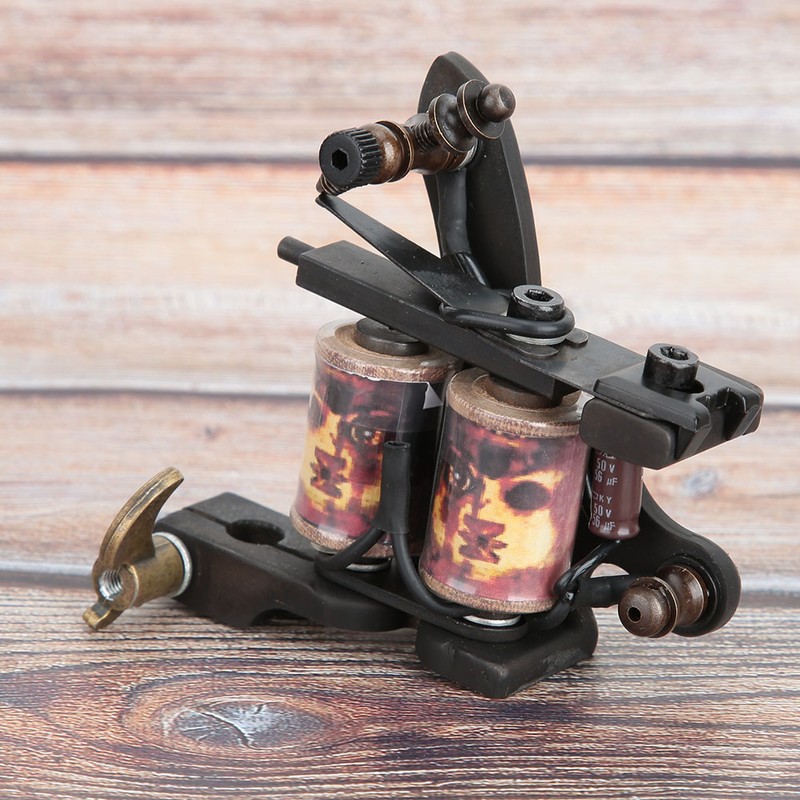 Pure Copper Manual Tattoo Gun Shader Liner Wrap Coils Machine