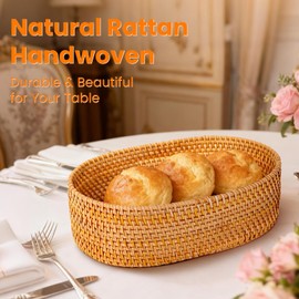 Bread Basket with Warming Stone with Cotton Cloths - Terracotta Bread Warmer Stone - 12.7 x 3.7 x 8.2 Inch Large Traditional Bread Warming Set - Gifts for Bakers Woman Hostess House Warming