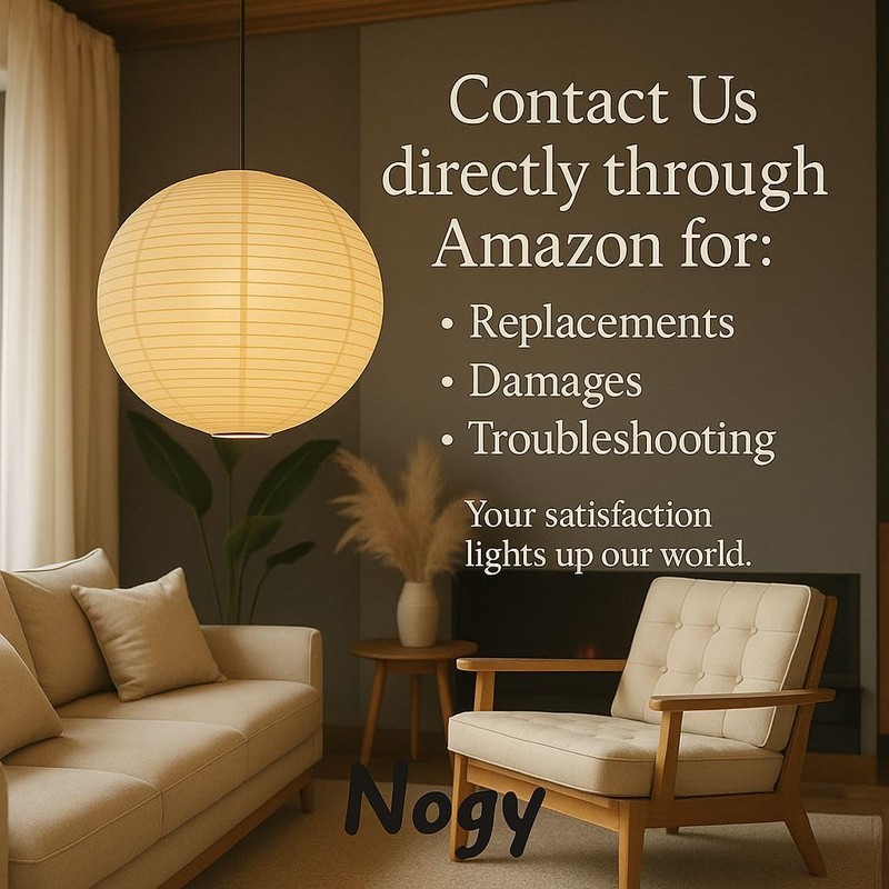 Nogy Lantern Lamp Pendant Light - Paper Lantern Pendant -