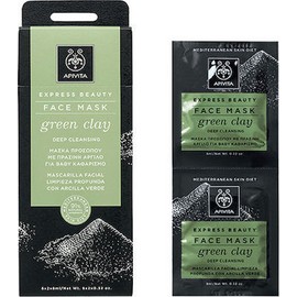 Apivita Express Beauty Deep Cleansing Face Mask with Green Clay, 2x8ml