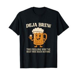 Funny Deja Brew Party Crew Beer Mug Graphic T-Shirt