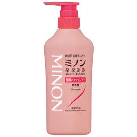 Minon Medicated Hair Shampoo Main Bottle 450mL Hair Shampoo Sensitive Skin Itch Dandruff Moisturizing Dryness Care Weakly Acidic Low Irritation [Over-the-counter Drug]