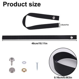 lasuroa 4pcs Pontoon Boat Ladder Strap, 18 Inches Polyester Boat Ladder Strap Belt Replacement Rope with Screws for Ship Car RV Garage Accessories Part