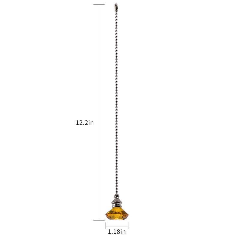 LONGSHENG Ceiling Fan Pull Chain Set - 2 pieces Amber