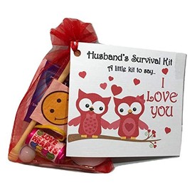 Husband Valentines Survival Kit Gift, Birthday, Christmas, Anniversary. Wife, Husband, Fiance, Fiancee, Husband, Sentimental Gift (Husband)