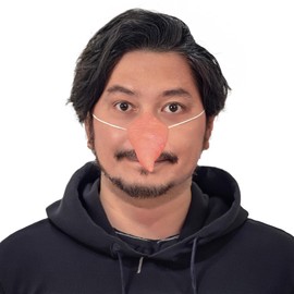 Carrot Nose | Fake Carrot Nose | Plastic Carrot Nose | Carrot Nose for Snowman | Pull On Elastic Strap | Orange | 4.5"