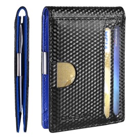 Cagelya Money Clip Wallet for Men Leather Mens Wallets Slim Minimalist Wallet for Men Bifold Mens Wallets Rfid Blocking Front Pocket Wallet with 13 Slots Credit Card Holder Gifts for Boyfriend Father