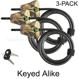 Master Lock - Python Adjustable Camouflage Cable Locks #8418KA CAMO 3-Pack