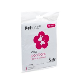 Petface Tie Handle Dog Poop Bags, Jasmine Scented (Pack of 50)
