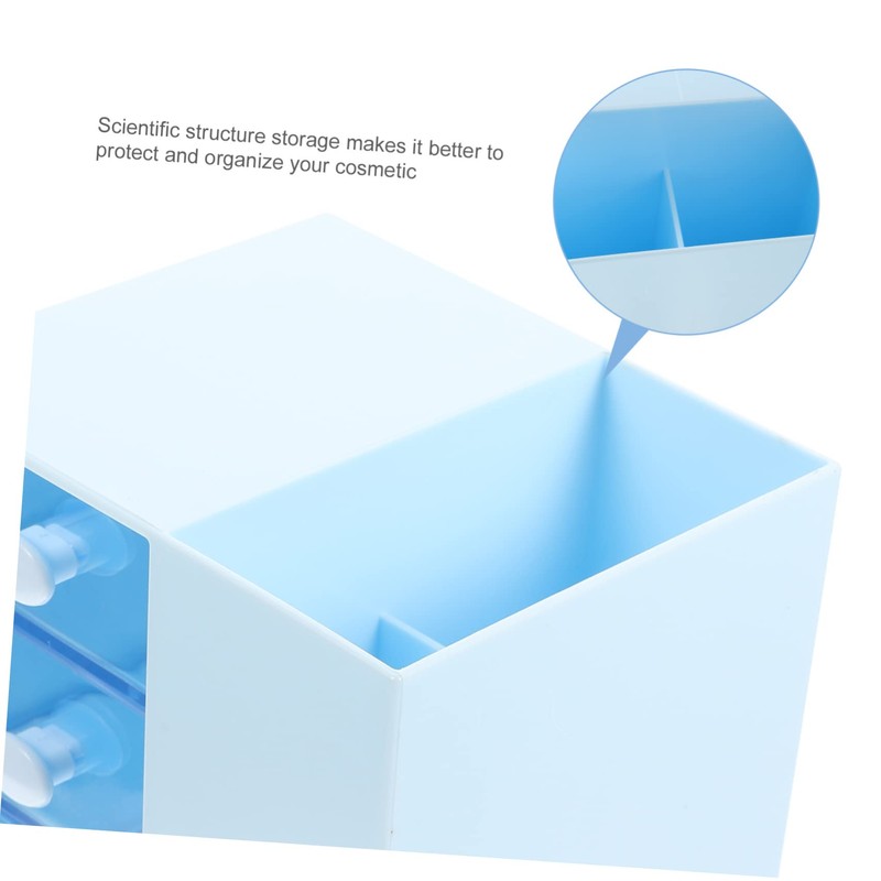 WOONEKY Multipurpose Drawer Style Cosmetic Organizer Multi-Grid Storage Case for