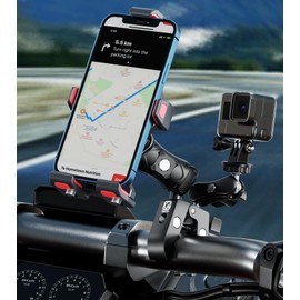 BRCOVAN Camera Mount Kit with Aluminum Alloy Handlebar Mount, Double Ball Clamp Arm and Tripod Mount Adapter Fits Gopro Hero