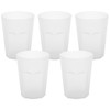 ENGELLAND - 5 x Plastic Cups White Frosted 400ml Calibration