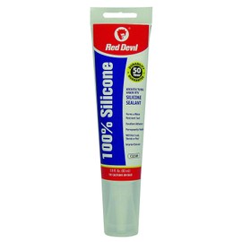 Red Devil 0820 Silicone Sealant Architectural Grade, 2.8 oz, Clear