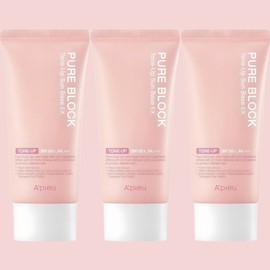 APIEU Pure Block Tone Up Sun Base EX SPF50+ PA+++, 50ml, 3 units / 어퓨 퓨어 블록 톤업 선베이스 이엑스 SPF50+ PA+++, 50ml, 3개