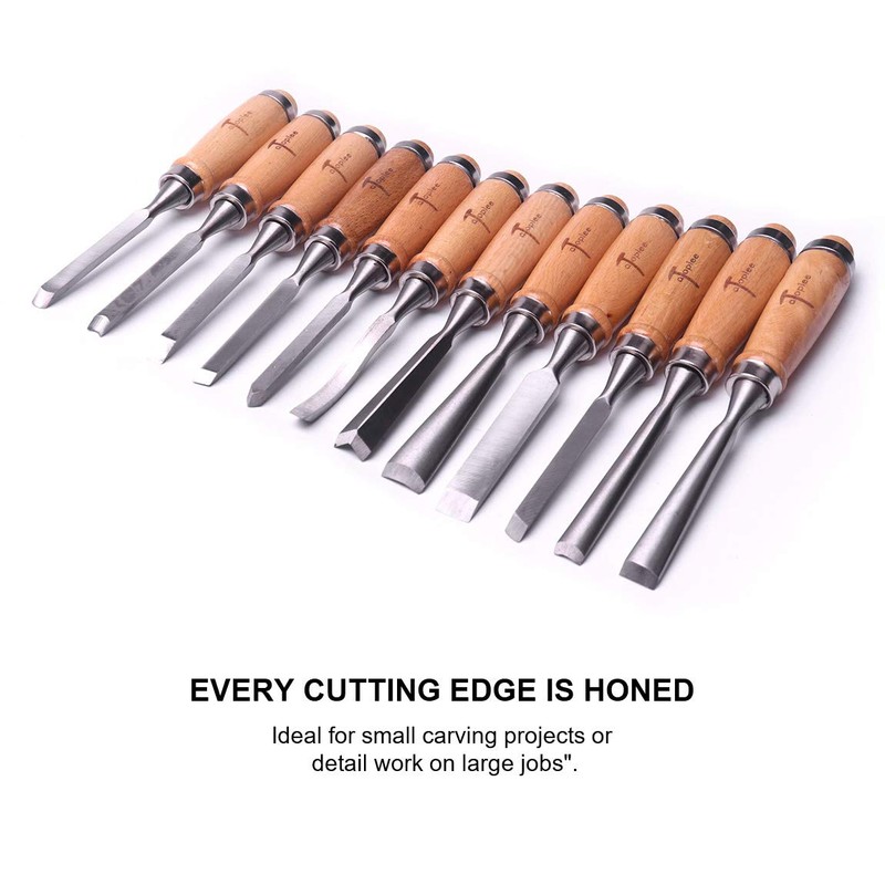 ATOPLEE 12pcs Wood Carving Chisel Set for Woodworking, Professional Wood