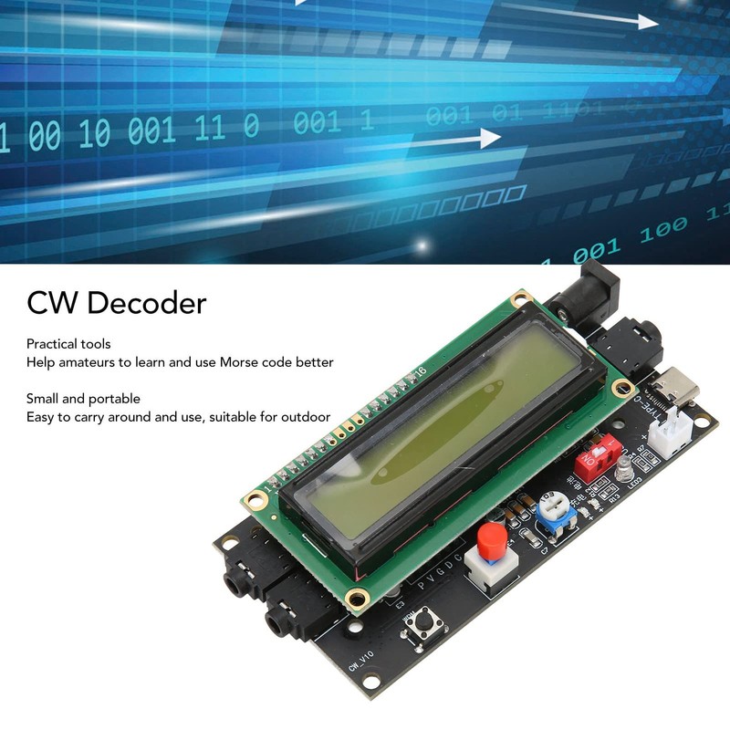 CW Decoder, Morse Code Translator with LED Display, Accurate and