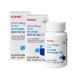 GNC Ultra Mega Gold Impact (500mg x 180 tablets) x 2 / 6-month supply / 지엔씨 (GNC)울트라 메가 골드 임팩트(500mg x 180정)X2개6개월분