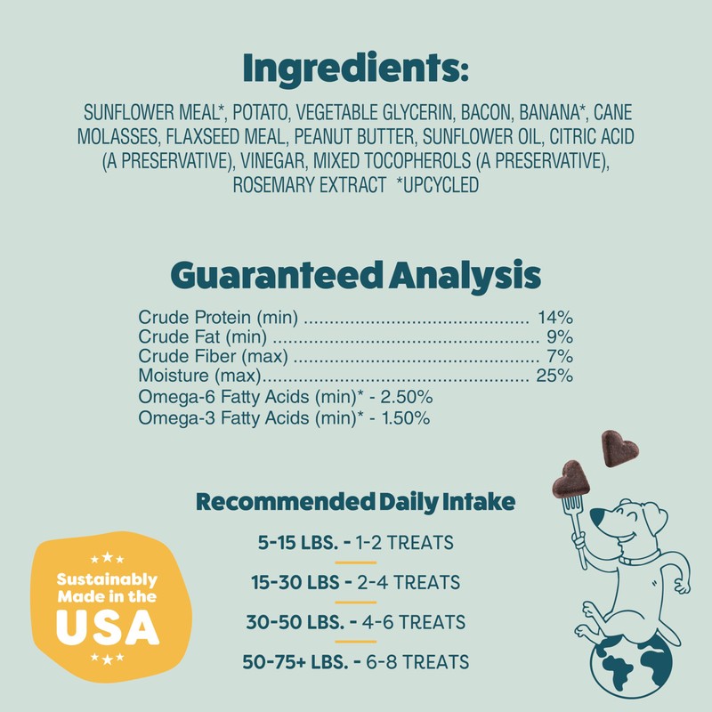 Shameless Pets Soft-Baked Dog Treats, Bananas for Bacon - Natural