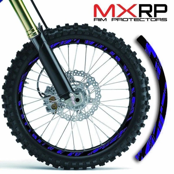 MX ISLAND BLUE MX ISLAND BIKE RIM PROTECTORS WHEEL GRAPHICS