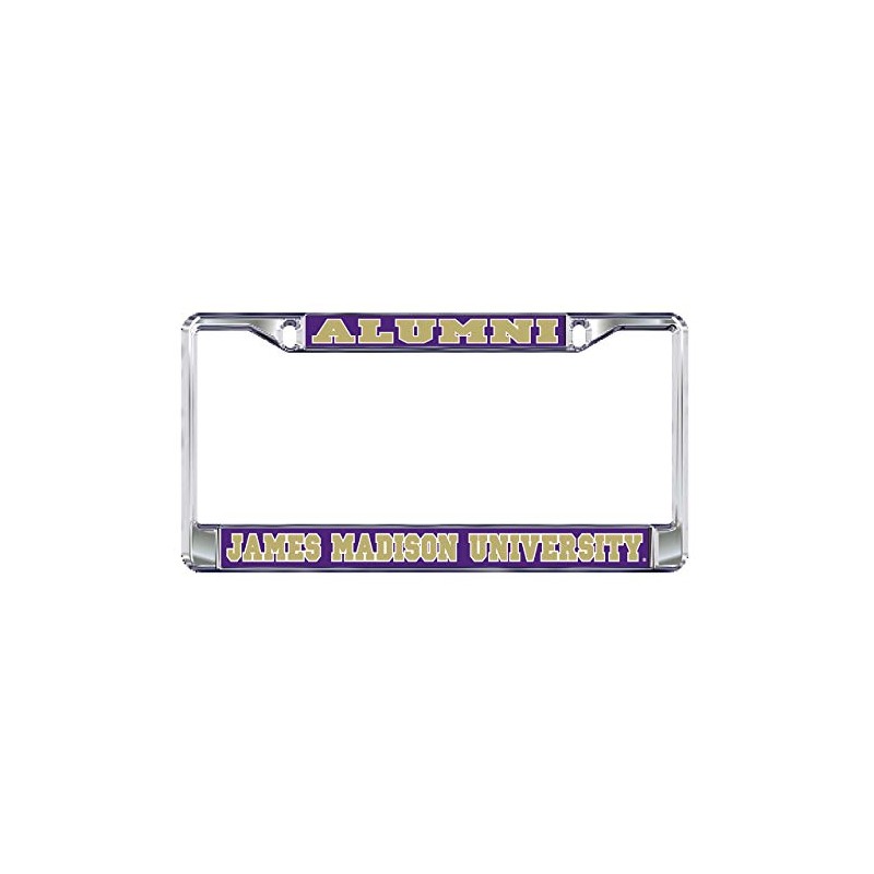 JMU James Madison Chrome Metal Alumni License Plate Tag Frame