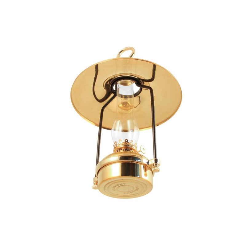 Vermont Lanterns Hanging Oil Lamp - Brass Dorset 14" w/Shade