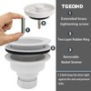 TGEOND White Kitchen Sink Drain Assembly, 3-1/2 inch Polymer Kitchen
