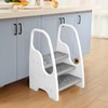 3 Step Stool for Toddler,Kids Three Step Stool for Bathroom