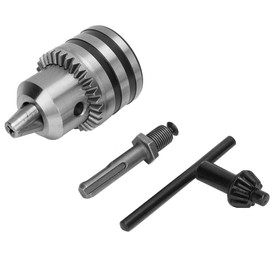 3.0-16 mm 1/2-20UNF Drill Chuck, Key Drill Chuck with Round Shaft Adapter, Chuck / Chuck Key