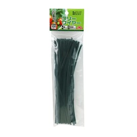 Safety 3 Garden Free Wire, 100 Pieces, Green, For Fixing Hedges and Posts, 0.2 x 7.9 inches (4 x 200 mm)
