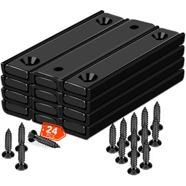 MIKEDE 12 Pack Neodymium Bar Magnets, 70LB Strong Rare Earth Mounting Magnets Heavy Duty, Rectangular Magnets with Countersunk Hole and Steel Capsule, Magnets Strips for Home, Garage - 2.36x0.53x0.2in