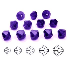 5mm Tanzanite, Deep Purple Crystals, Czech MC Rondell Bead (Bicone, Diamond Shape), 1 Gross = 144 Pieces