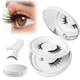 lafo Magnetic-Eyelashes Natural Look, 2 Pairs Reusable Magnetic Lashes Kit with Applicator, No Glue Needed, Natural Magnetic Eyelashes, Easy to Wear and Remove 2 Pairs