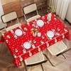 Christmas Table Cloth Cover Decoration - Rectangular Xmas Plaid Winter