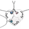Deluxe 3x Collares Corazón Best Friends Forever Plateados Piedras