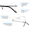 WEMOOTANTS Ultra Lightweight Titanium Reading Glasses 2.0 for Women Men