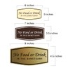 Fancy No Food Or Drink In The Sanctuary Sign (Black/Gold)