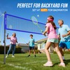 Volleyball Badminton Net Set Combo for Backyard Beach, 2-in-1 Adjustable