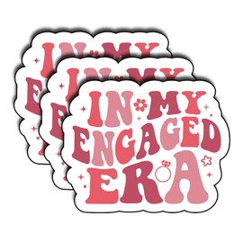 (3Pcs) in My Engaged Era Sticker, Decorate Books, Laptops, Water Bottles Kindles Stickers, Phones Tumbler Sticker - Waterproof Vinyl 3" Inch