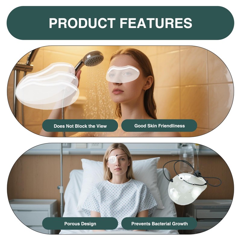 Leogony 100 Pcs Eye Shield After Cataract Surgery for Shower,