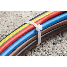 Meister Assorted Cable Ties, Various Sizes, Stable Nylon, UV Resistant, Set of Cable Ties for Bundled Goods, Cable Connectors, White, white, 1746650