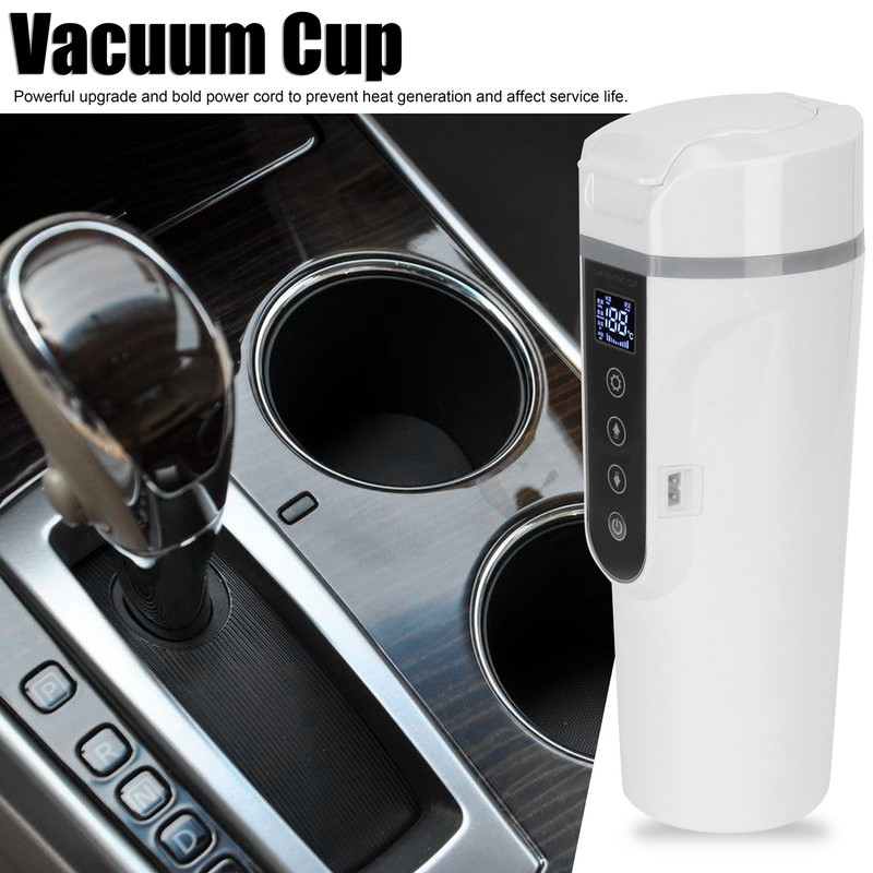 450ml Vacuum Cup Digital Insulated Water Bottle Car Heating Cup