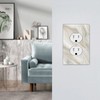 CKHTER White Gray Gold Marble Outlet Covers Light Switch Cover