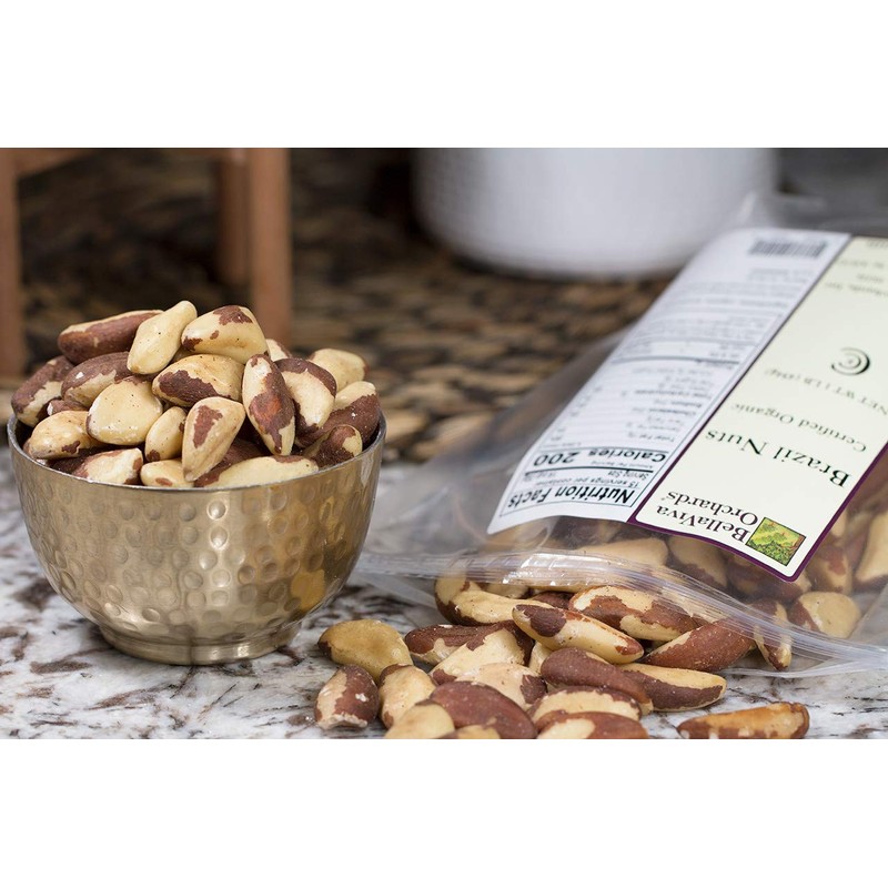 Bella Viva Orchards Organic Brazil Nuts, 1 lb of Organic