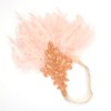 Anglacesmade Bridal 1920s Flapper Feather Headband with Stretchy Band Crystal