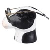 Black White Cow Head Wearing Glasses Statues Resin Stable Glasses
