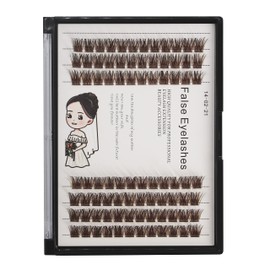 Bodermincer 84 Clusters Large Pack D Curl Volume Lashes Set Wide Cluster False Eyelash DIY Eyelash Extension Individual Lash Girl Women Home Eyelash Extension (Brown-20mm)