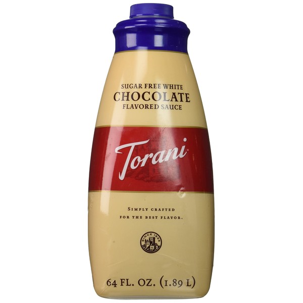 Torani SUGAR FREE White Chocolate Sauce 4lbs (1.89L)