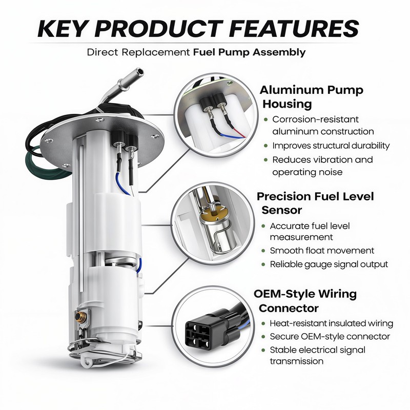 Fuel Pump Assembly Compatible with 2006-2023 Kawasaki Vulcan 900 VN900B